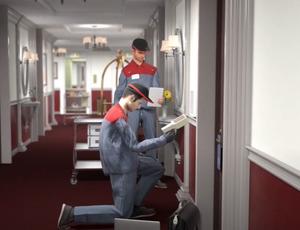 Animation visuelle éducative qualité air intérieur bâtiments
