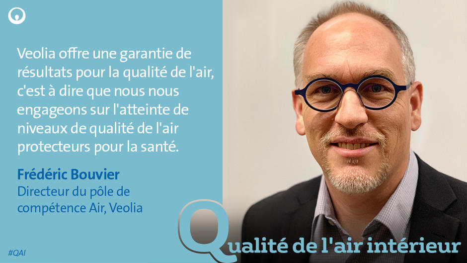 Portrait avec citation de Frédéric Bouvier sur la Qualité de l'air intérieur